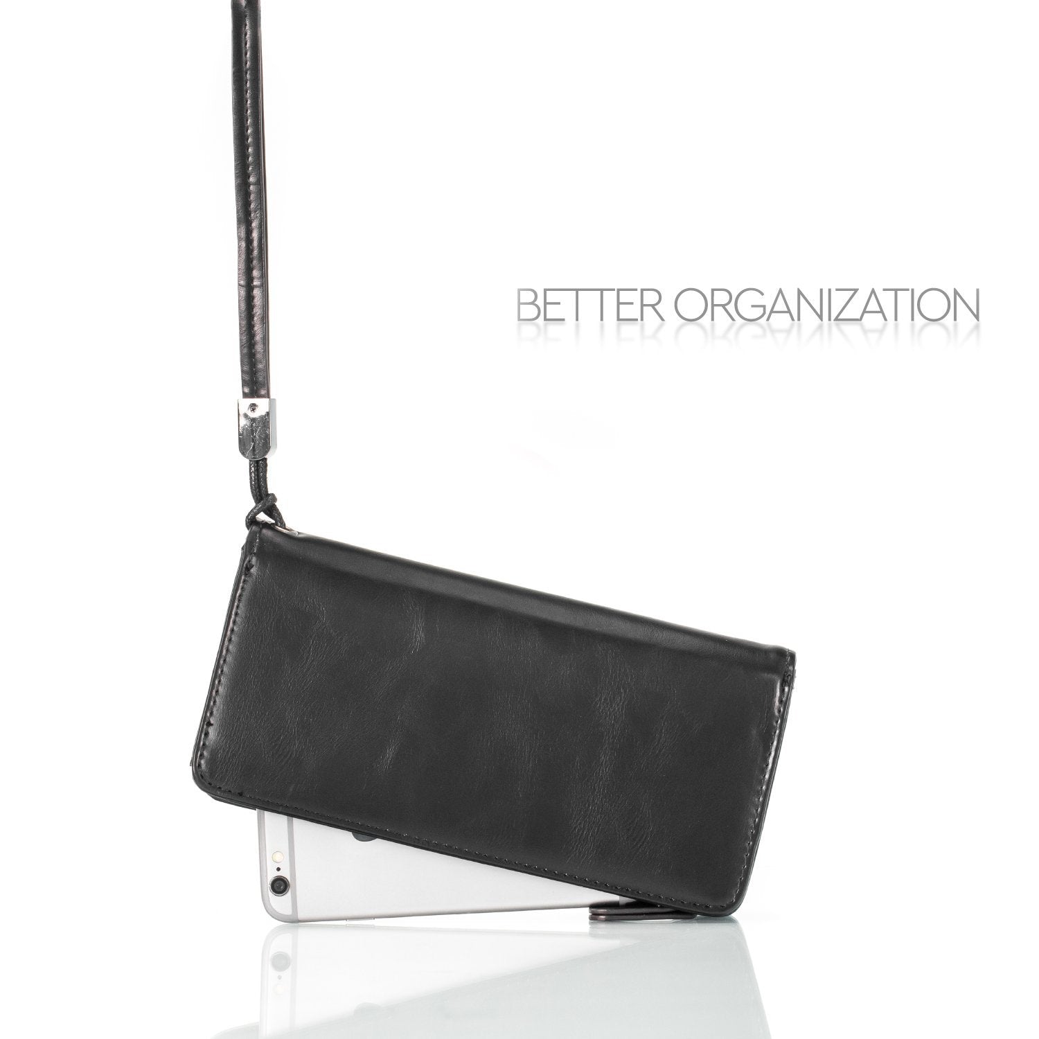 Otto Angelino Designer Women__ Zippered Leather Clutch Purse – MegaGear  Store